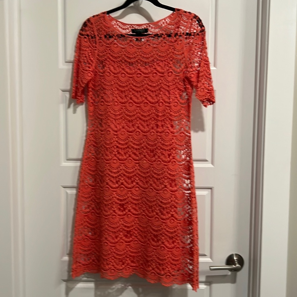 Lauren Ralph Lauren Coral Lace Dress